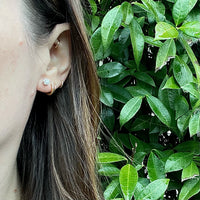 Cushion Old Mine Cut Diamond Studs
