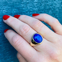 Timeless Gold & Lapis Signet Ring