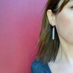 Sodalite in Sterling Silver Pillar Earrings
