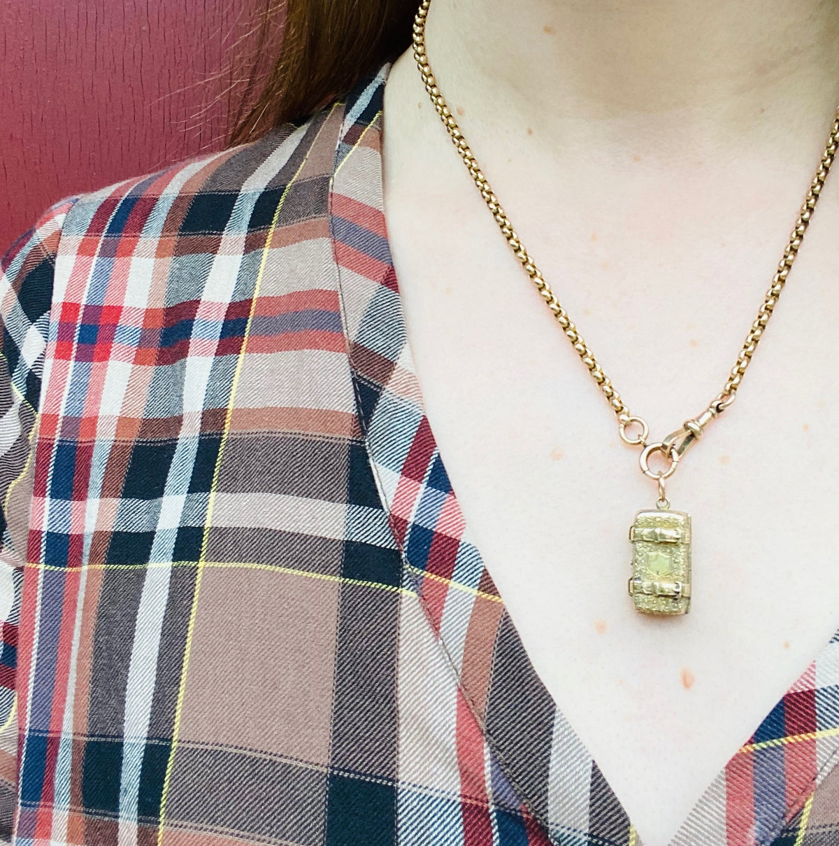Tiny Victorian Suitcase Locket