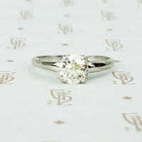 Perfect Platinum Old Euro Diamond Solitaire