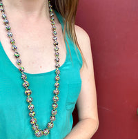 Vintage Millefiori Glass Bead Necklace c1920