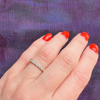 Sparkling Diamond Mid Century Eternity Band