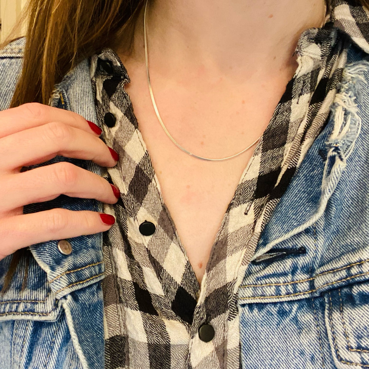 Triangular Sterling Silver Snake Chain