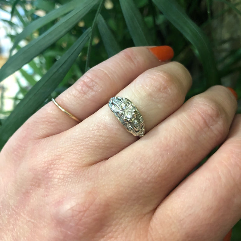 Vintage 1930's Diamond Set Engagement Ring