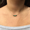 Olio Arc Necklace in Emeralds & Turquoise by brunet