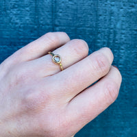 Rose Cut Aurora Sapphire Solitaire Ring by 720