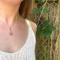 Lacy Filigree Gold and Diamond Lavaliere