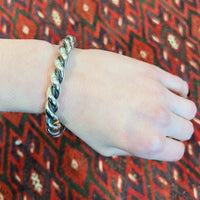 Victorian Sterling Silver Twist Bangle