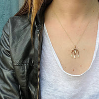 Natural Pearl & Gold Art Nouveau Necklace