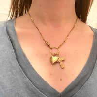 The Cross My Heart Fancy Flats Necklace
