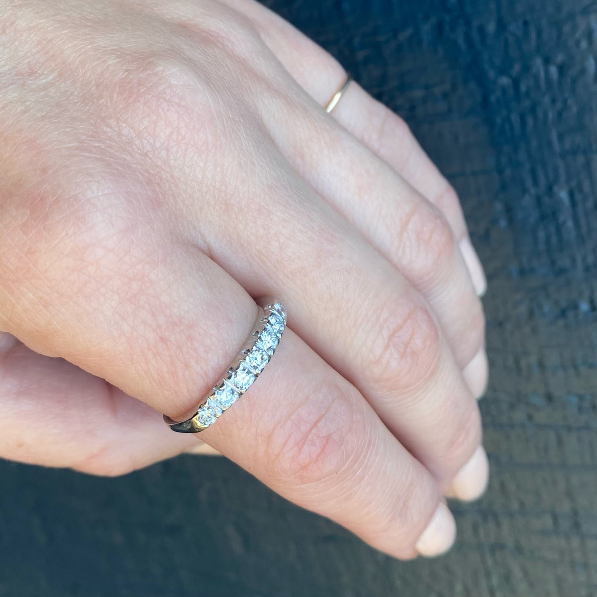 Classic Seven Diamond Band in Platinum