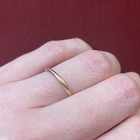 Narrow 14k Gold 1920s Wedding Band