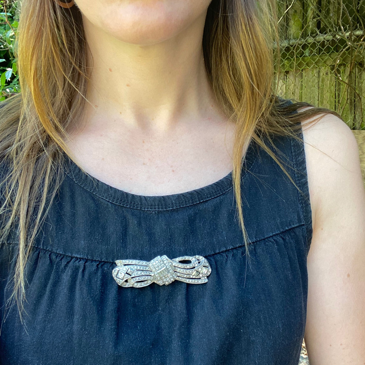 Glamorous Art Deco Paste Brooch
