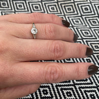 Edwardian Platinum & 18ct Engagement Ring with Sassy Diamond