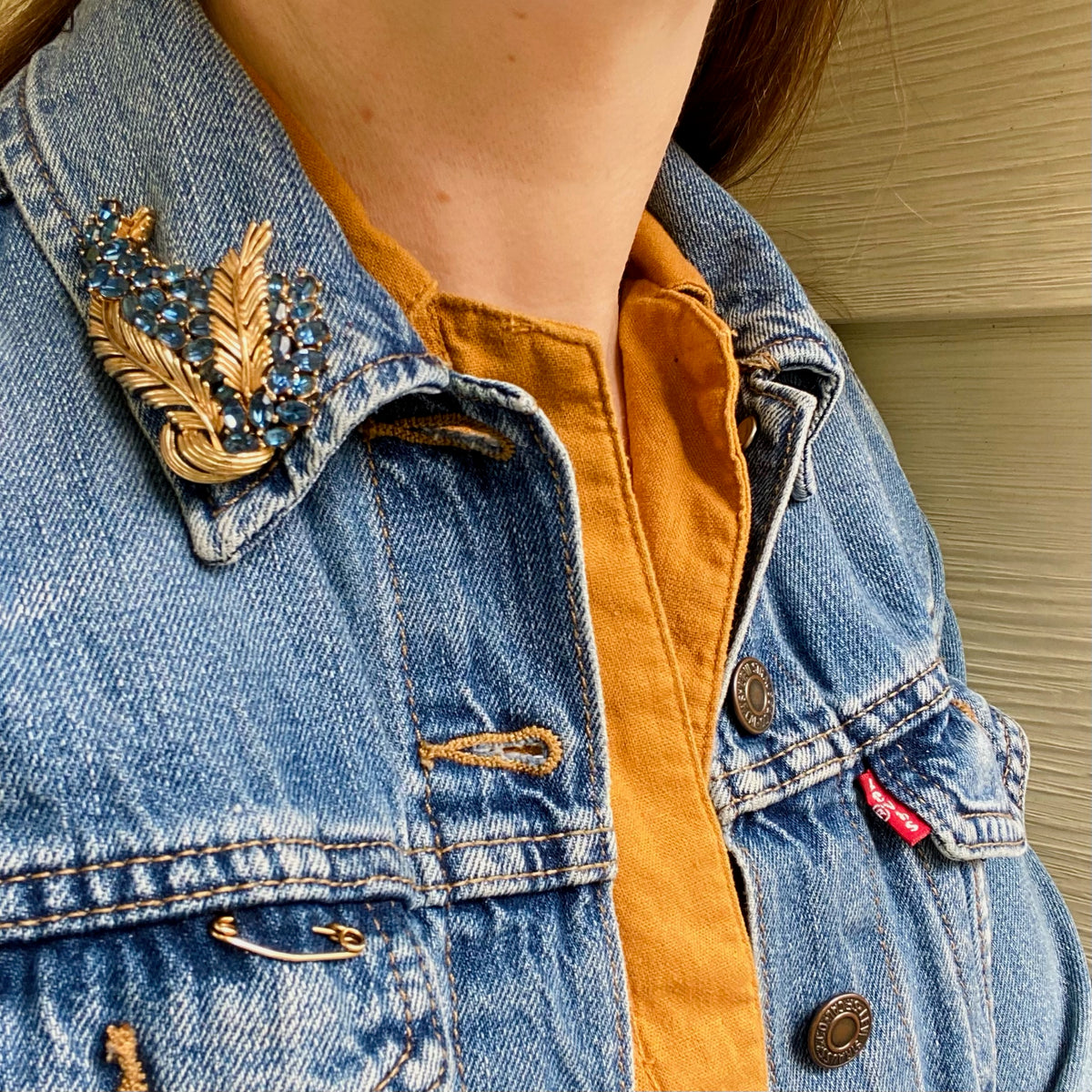 Trifari Brooch of Cascading Leaves & Berries