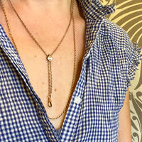 Garnet & Pearl Victorian Slide Chain