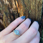 White Gold Filigree Rose Cut Diamond Ring