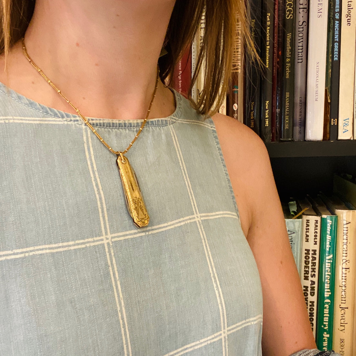 Ornate Engraved Art Deco Pocket Knife