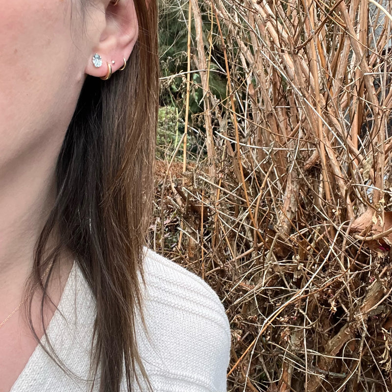 Glacial 1.03 tcw Oval Aquamarines in White Gold Studs by 720
