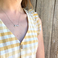 Edwardian Pavé Diamond Bow Necklace