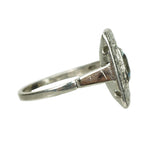 Beautiful Square Aquamarine Art Deco Ring