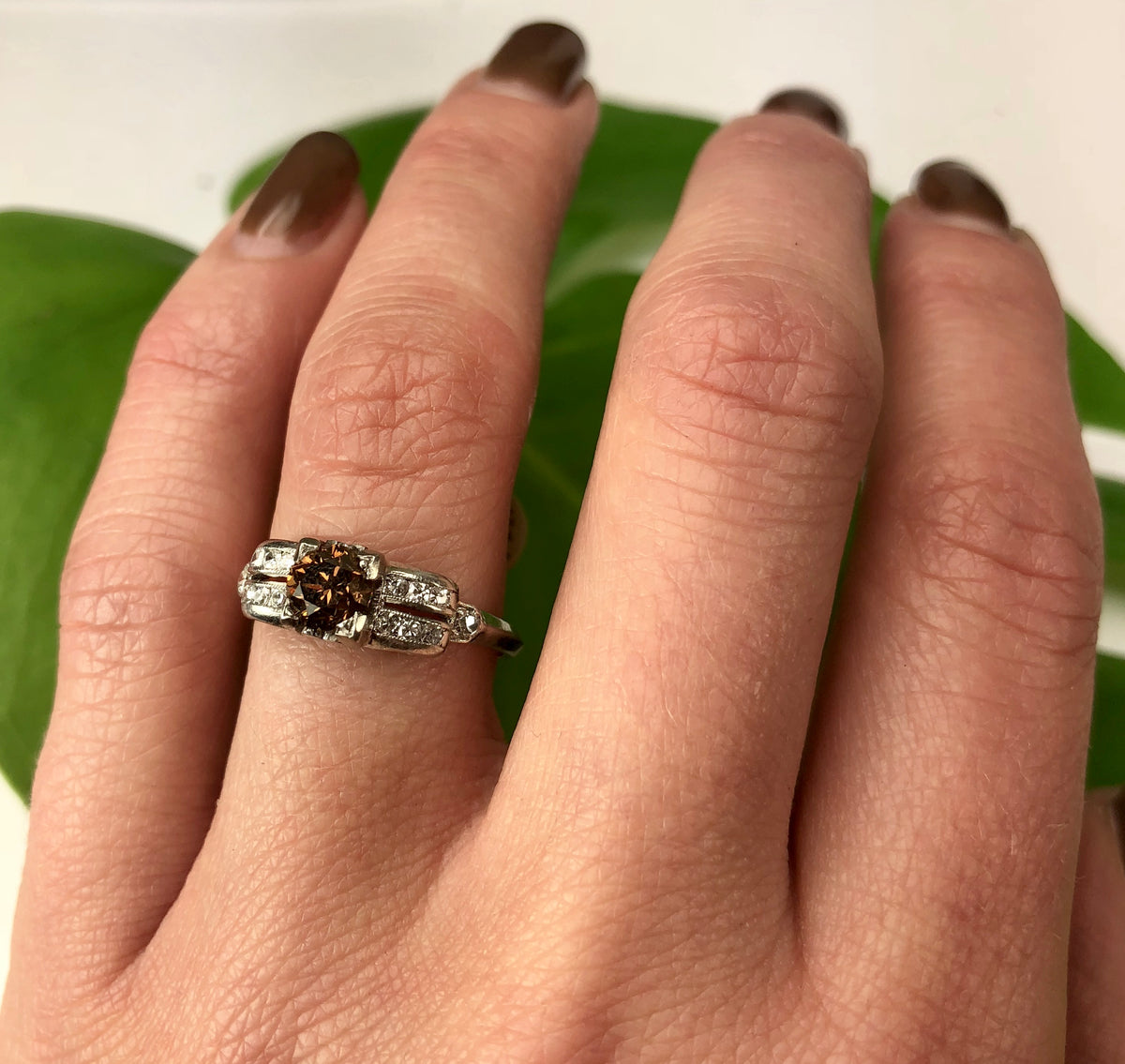 Fancy Cognac Diamond Engagement Ring