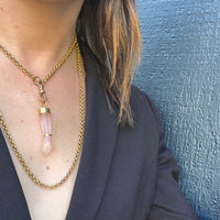 Pastel Rose Quartz Figa with 18k Fittings