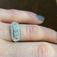 Pretty Vintage 2 tone Diamond Ring
