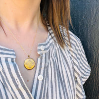 Pinstripes & Flowers 1930s Gold Filled Locket