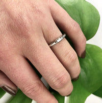 Vintage White Gold Baguette Diamond Wedding Band