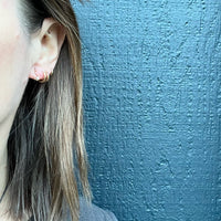 Delicate Diamond-Set Musical Note Studs