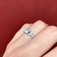 Perfect Beauty Vintage Platinum OEC Engagement Ring