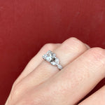 Perfect Beauty Vintage Platinum OEC Engagement Ring