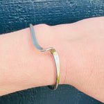 Twisted Wave of Sterling Silver Cuff Bracelet