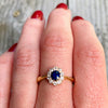 Stunning Sapphire in OMC Diamond Halo