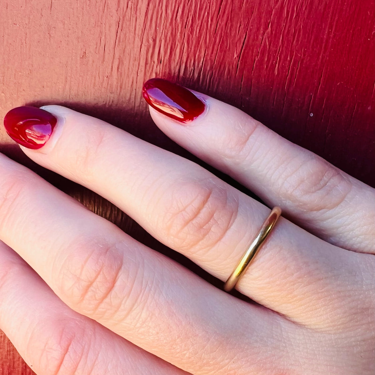 Slim & Substantial 14k Gold Wedding Band