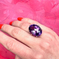 Superb Amethyst in Gold Cocktail Ring