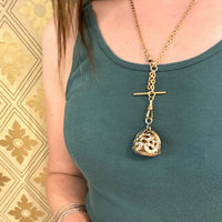 Fancy Curb Link T-Bar and Hook Necklace by AI