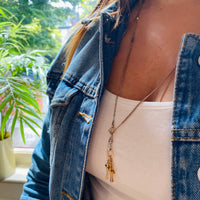 Triple Cross Cluster Pendant in Gold & Diamond