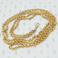 Long victorian guard chain 9ct gold with dog hook detail