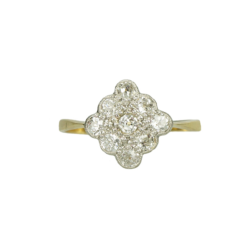 Platinum and !8k Yellow Gold Edwardian Beauty - Gem Set Love