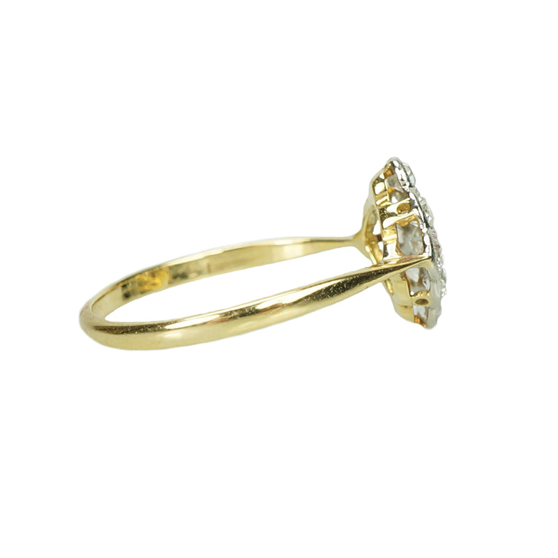 Platinum and !8k Yellow Gold Edwardian Beauty - Gem Set Love
