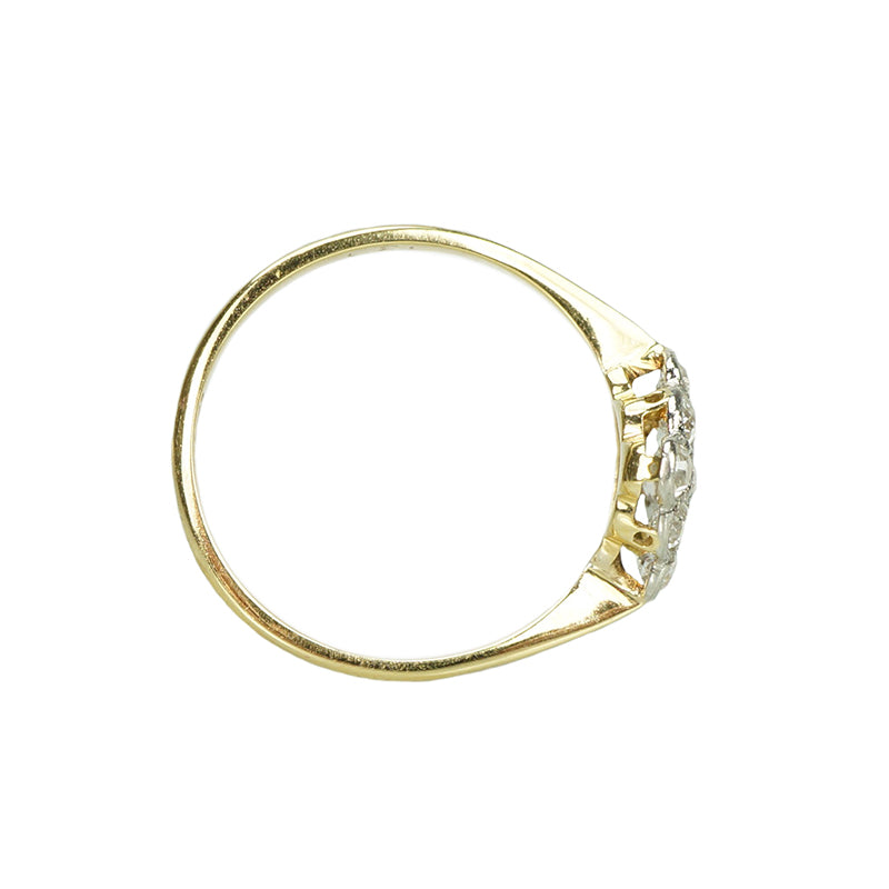 Platinum and !8k Yellow Gold Edwardian Beauty - Gem Set Love