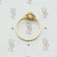 9ct yellow gold moonstone ring side view
