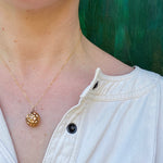 Victorian Gold Filled Ball Fob Necklace