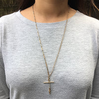 Rose and White Gold Watch Hook Necklace from the Married Chains Collection