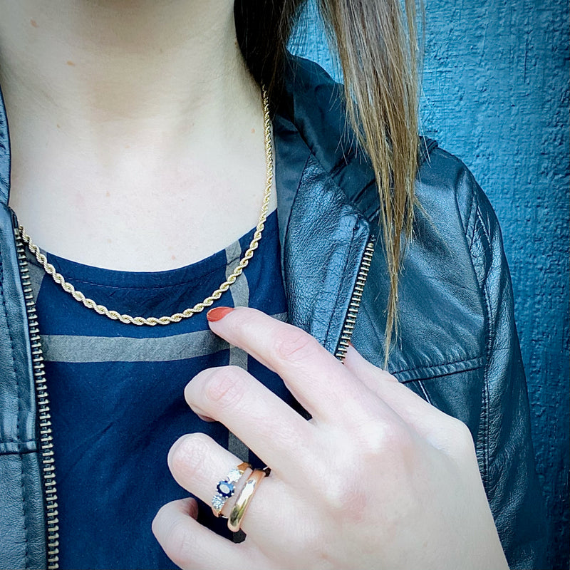 Heavy Vintage 1970's Gold Rope Chain