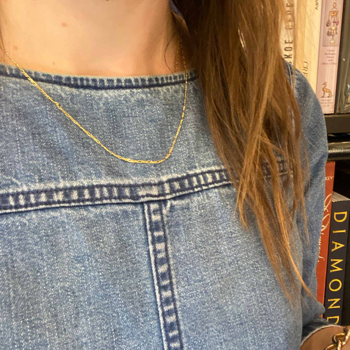 Vintage 1980s Gold Figaro Chain