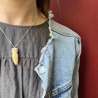 Little Hopi Corn Maiden Carved Shell Pendant